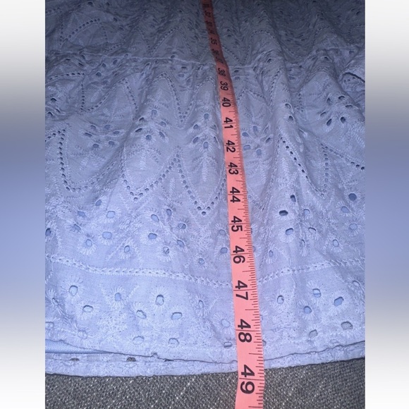 NEW Mod On Trend Womens Eyelet Lace Modi Dress Light Blue Size L Lined Boho - Picture 12 of 12